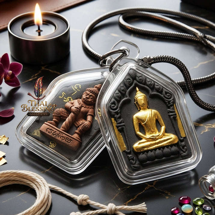 ✨ [The Sovereign of Supreme Dominance: The 2019 Master-Edition] Sacred "Phra Khun Phaen Prab Marn" (The Demon-Subduing Khun Phaen) – The Dual-Force Masterpiece: Khun Phaen Front & Lord Vessavana Back Thai Blessing Co By RURUECHA