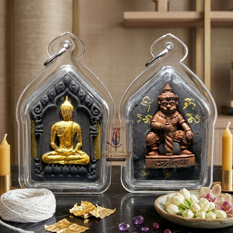 ✨ [The Sovereign of Supreme Dominance: The 2019 Master-Edition] Sacred "Phra Khun Phaen Prab Marn" (The Demon-Subduing Khun Phaen) – The Dual-Force Masterpiece: Khun Phaen Front & Lord Vessavana Back Thai Blessing Co By RURUECHA