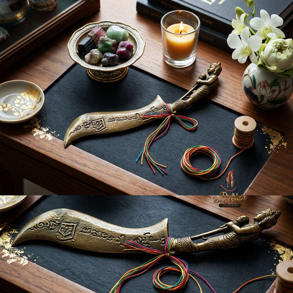 ✨ [The Sovereign of Supreme Esoteric Protection, Divine Justice & Unshakable Spiritual Armor: The 2026 "Grand-Master" Sovereign Edition] Sacred "Mit Mo Phaya Yom (The God of Death's Exorcism Knife)
