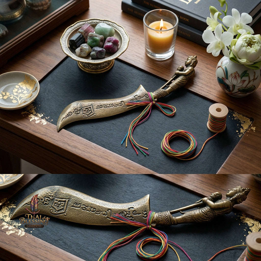 ✨ [The Sovereign of Supreme Esoteric Protection, Divine Justice & Unshakable Spiritual Armor: The 2026 "Grand-Master" Sovereign Edition] Sacred "Mit Mo Phaya Yom (The God of Death's Exorcism Knife)