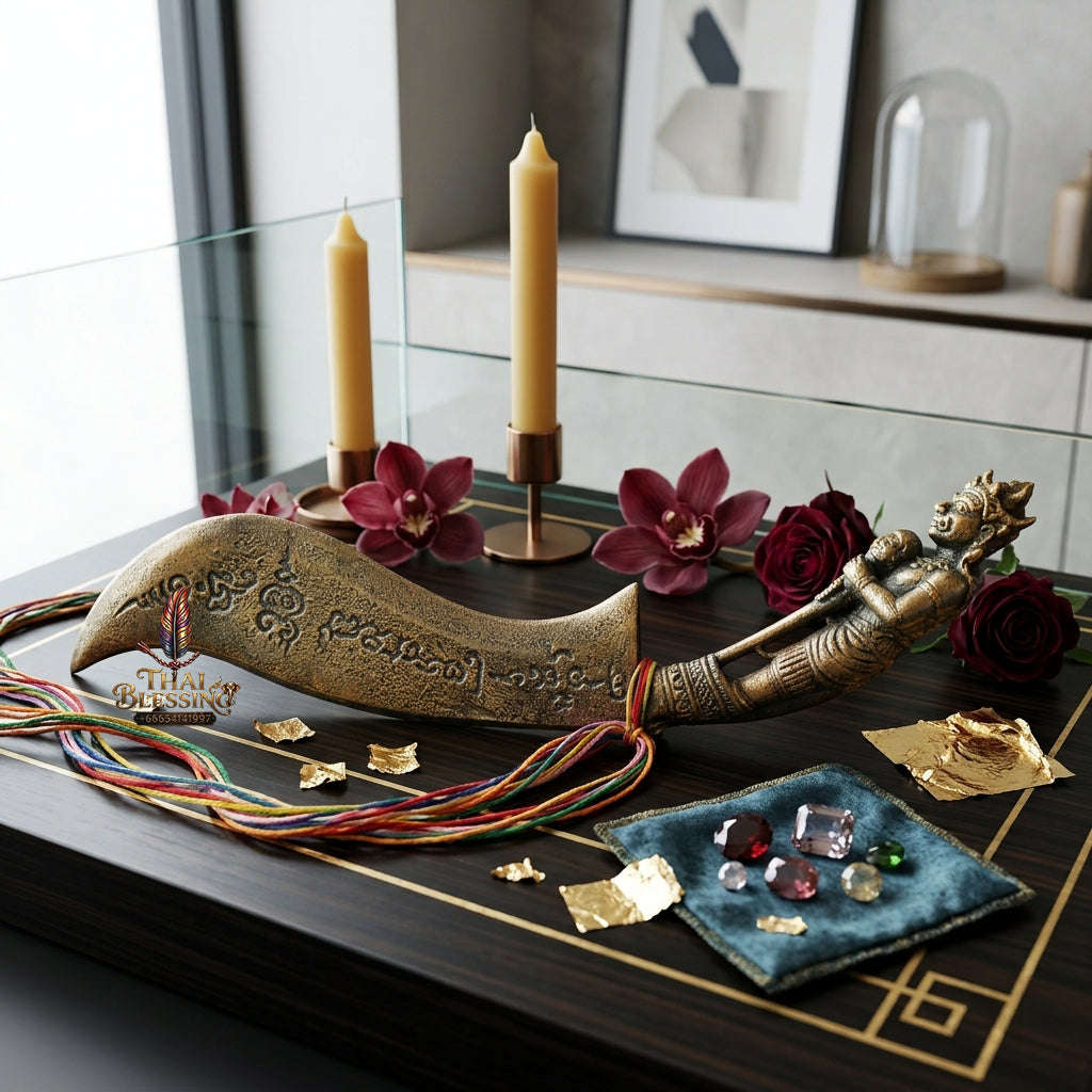 ✨ [The Sovereign of Supreme Esoteric Protection, Divine Justice & Unshakable Spiritual Armor: The 2026 "Grand-Master" Sovereign Edition] Sacred "Mit Mo Phaya Yom (The God of Death's Exorcism Knife)