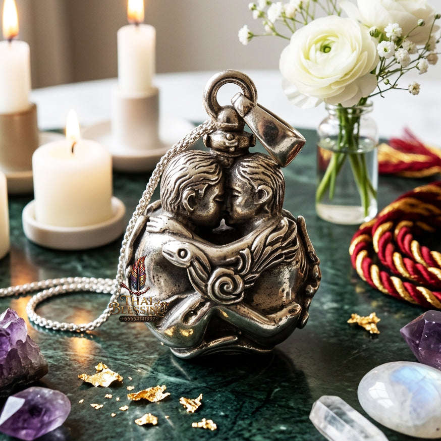 ✨ [The Sovereign of Supreme Esoteric Union, Sacred Yin-Yang Coupling & Unshakable Interpersonal Devotion: The 2026 "Grand-Master" Sovereign Edition] Sacred "Luk Om Inn Khu (The Twin Inn Coupling Sphere) Thai Blessing Co By RURUECHA