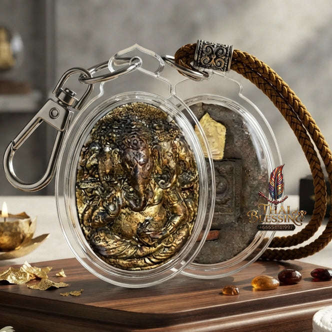 ✨ [The Sovereign of Supreme Ganesha Master-Head Alchemy, "Borom Khru Sian Phra Phikanet (Ganesha Master-Head Edition) Thai Blessing Co By RURUECHA