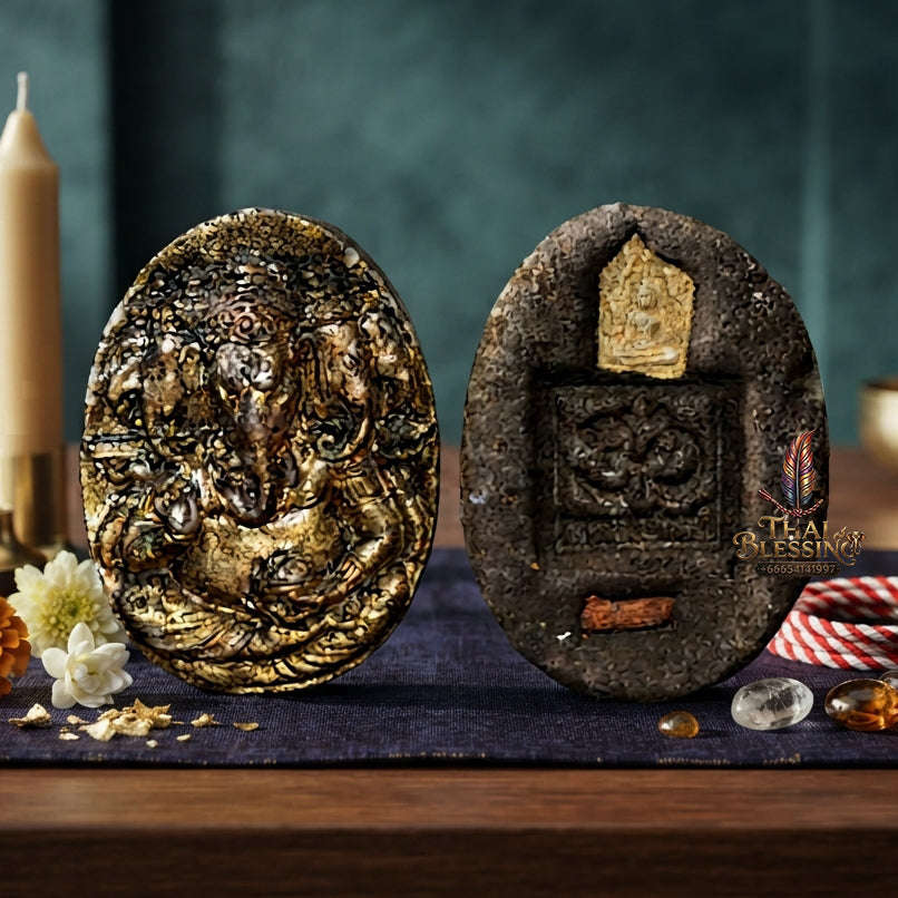 ✨ [The Sovereign of Supreme Ganesha Master-Head Alchemy, "Borom Khru Sian Phra Phikanet (Ganesha Master-Head Edition) Thai Blessing Co By RURUECHA