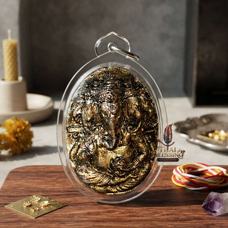 ✨ [The Sovereign of Supreme Ganesha Master-Head Alchemy, "Borom Khru Sian Phra Phikanet (Ganesha Master-Head Edition) Thai Blessing Co By RURUECHA