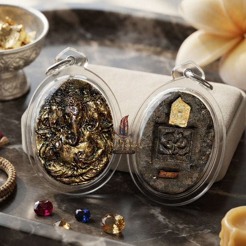 ✨ [The Sovereign of Supreme Ganesha Master-Head Alchemy, "Borom Khru Sian Phra Phikanet (Ganesha Master-Head Edition) Thai Blessing Co By RURUECHA