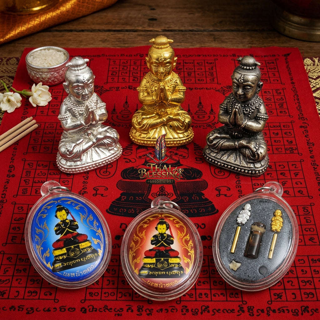 ✨ [The Sovereign of Supreme Golden-Face Kumarn Thong Alchemy, Samrit Gold-Plated Mastery & Unshakable Wealth-Attraction Sovereignty: Kumarn Thong Na Na Thong (Samrit Chuap Thong - Bronze Gold-Plated Edition) Thai Blessing Co By RURUECHA