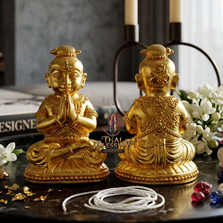 ✨ [The Sovereign of Supreme Golden-Face Kumarn Thong Alchemy, Samrit Gold-Plated Mastery & Unshakable Wealth-Attraction Sovereignty: Kumarn Thong Na Na Thong (Samrit Chuap Thong - Bronze Gold-Plated Edition) Thai Blessing Co By RURUECHA