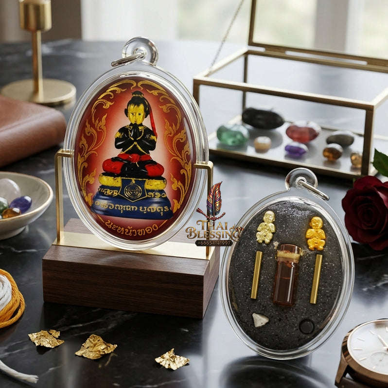 ✨ [The Sovereign of Supreme Golden-Face Locket Alchemy, Khru Ba Subin Master Talismanic Mastery & Unshakable Wealth-Commerce Sovereignty: Lock Ket Kuman Na Na Thong (Locket Edition) Thai Blessing Co By RURUECHA