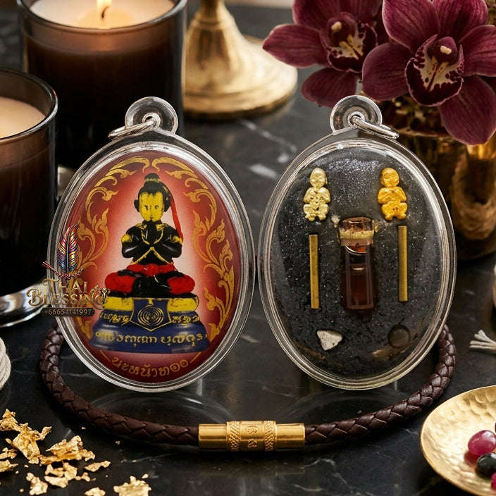 ✨ [The Sovereign of Supreme Golden-Face Locket Alchemy, Khru Ba Subin Master Talismanic Mastery & Unshakable Wealth-Commerce Sovereignty: Lock Ket Kuman Na Na Thong (Locket Edition) Thai Blessing Co By RURUECHA