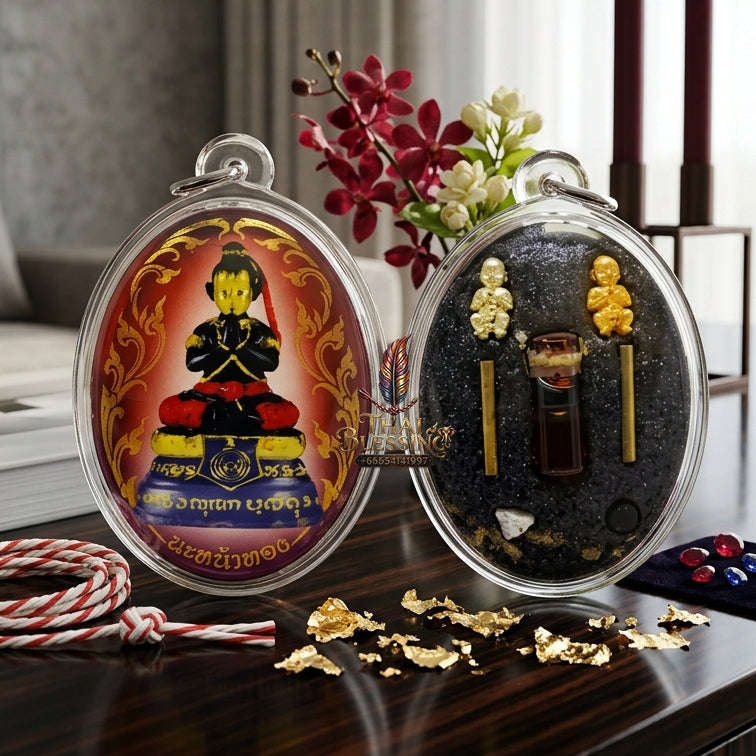 ✨ [The Sovereign of Supreme Golden-Face Locket Alchemy, Khru Ba Subin Master Talismanic Mastery & Unshakable Wealth-Commerce Sovereignty: Lock Ket Kuman Na Na Thong (Locket Edition) Thai Blessing Co By RURUECHA