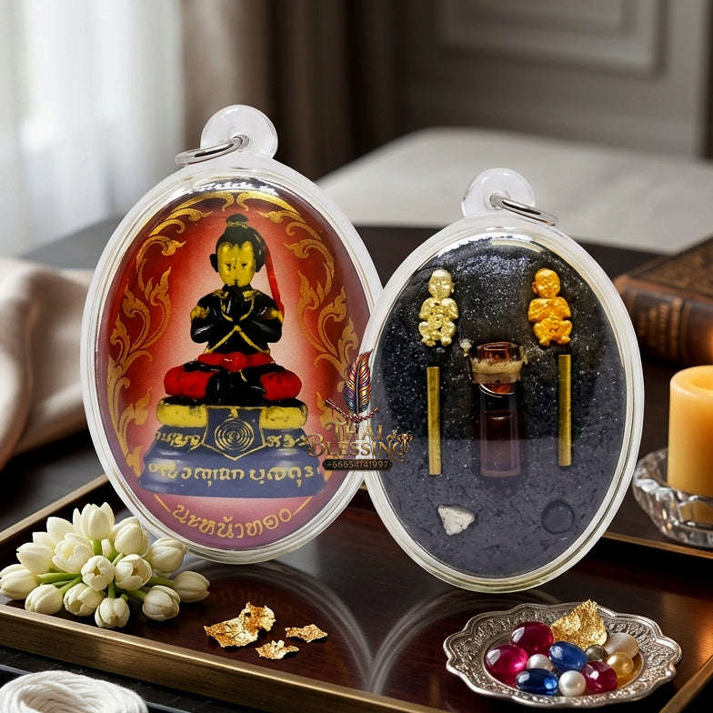 ✨ [The Sovereign of Supreme Golden-Face Locket Alchemy, Khru Ba Subin Master Talismanic Mastery & Unshakable Wealth-Commerce Sovereignty: Lock Ket Kuman Na Na Thong (Locket Edition) Thai Blessing Co By RURUECHA