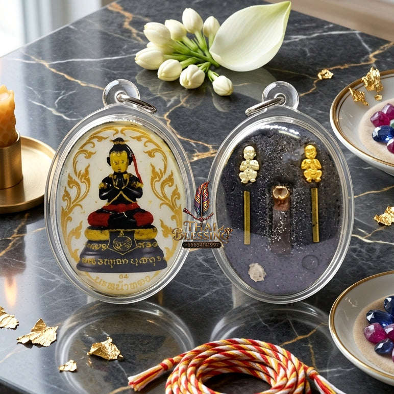 ✨ [The Sovereign of Supreme Golden-Face Locket Alchemy, Khru Ba Subin Master Talismanic Mastery & Unshakable Wealth-Commerce Sovereignty: Lock Ket Kuman Na Na Thong (Locket Edition) Thai Blessing Co By RURUECHA