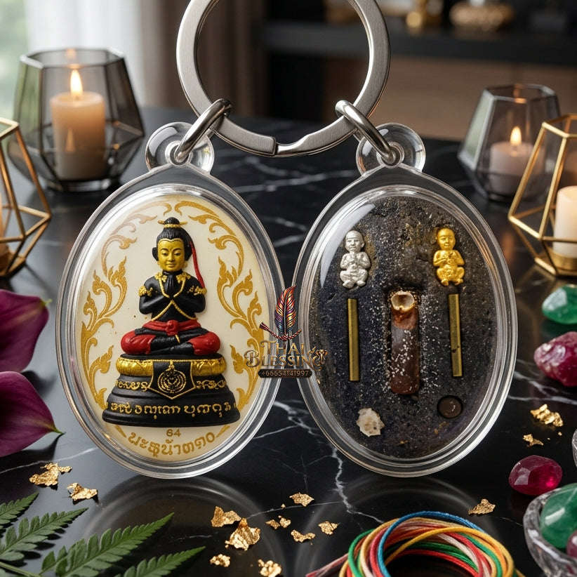 ✨ [The Sovereign of Supreme Golden-Face Locket Alchemy, Khru Ba Subin Master Talismanic Mastery & Unshakable Wealth-Commerce Sovereignty: Lock Ket Kuman Na Na Thong (Locket Edition) Thai Blessing Co By RURUECHA