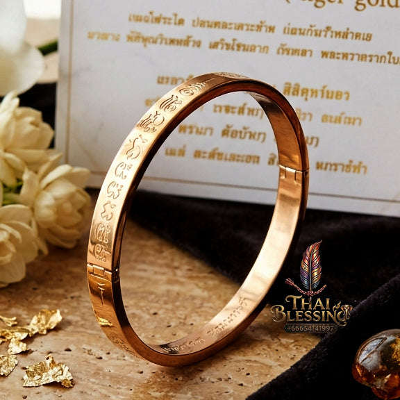 ✨ [The Sovereign of Supreme Kampai Serm Chok Serm Sap Bronze-Alloy Pink Gold Plated Masterpiece, Khru Ba Than Jai Wat Pa Ngiu Mastery & Unshakable Wealth Sovereignty Thai Blessing Co By RURUECHA