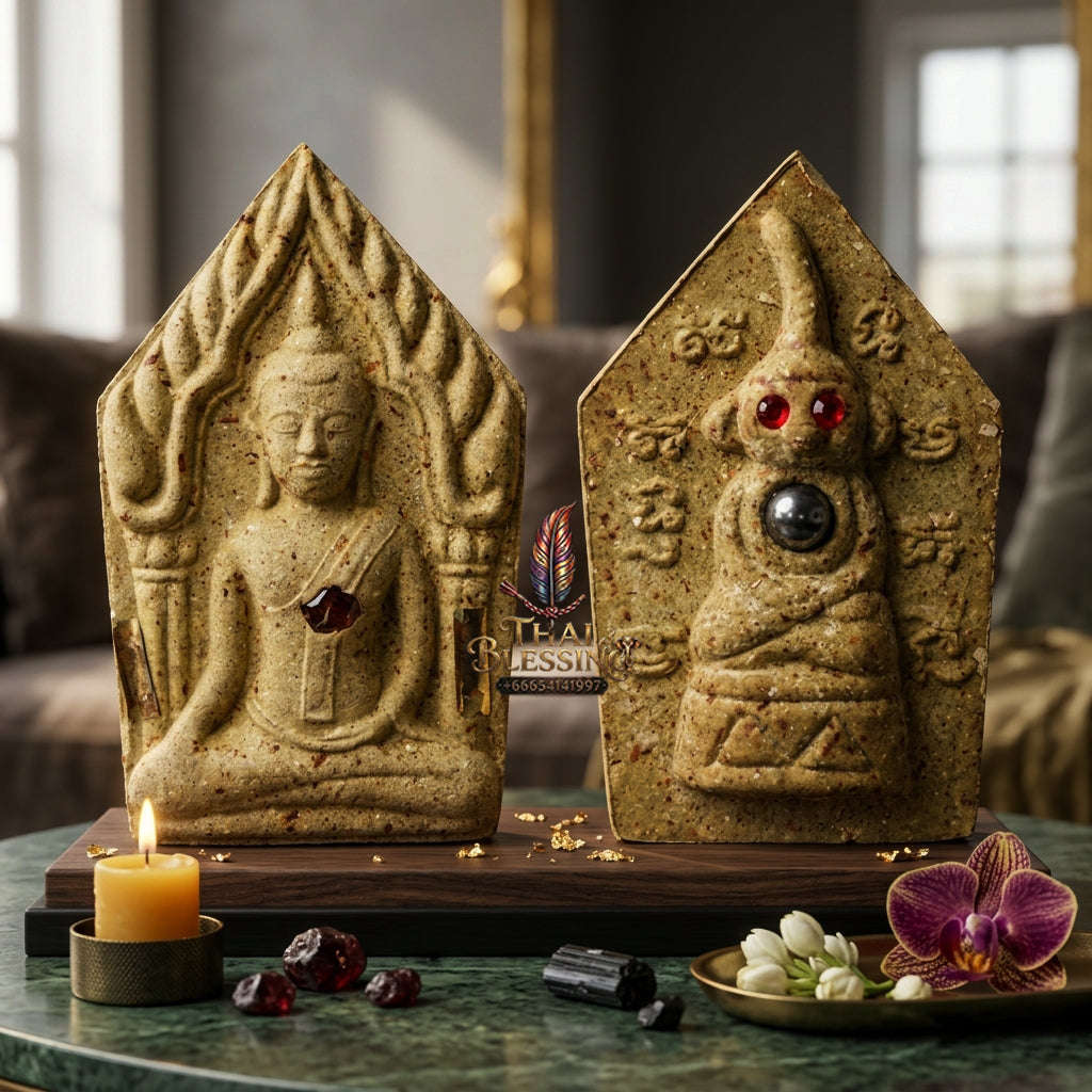✨ [The Sovereign of Supreme Khun Phaen with Red-Eyed Ngangk Reverse Masterpiece, Luang Pu Key Mastery & Unshakable Dual-Sovereignty Esoteric Power Thai Blessing Co By RURUECHA