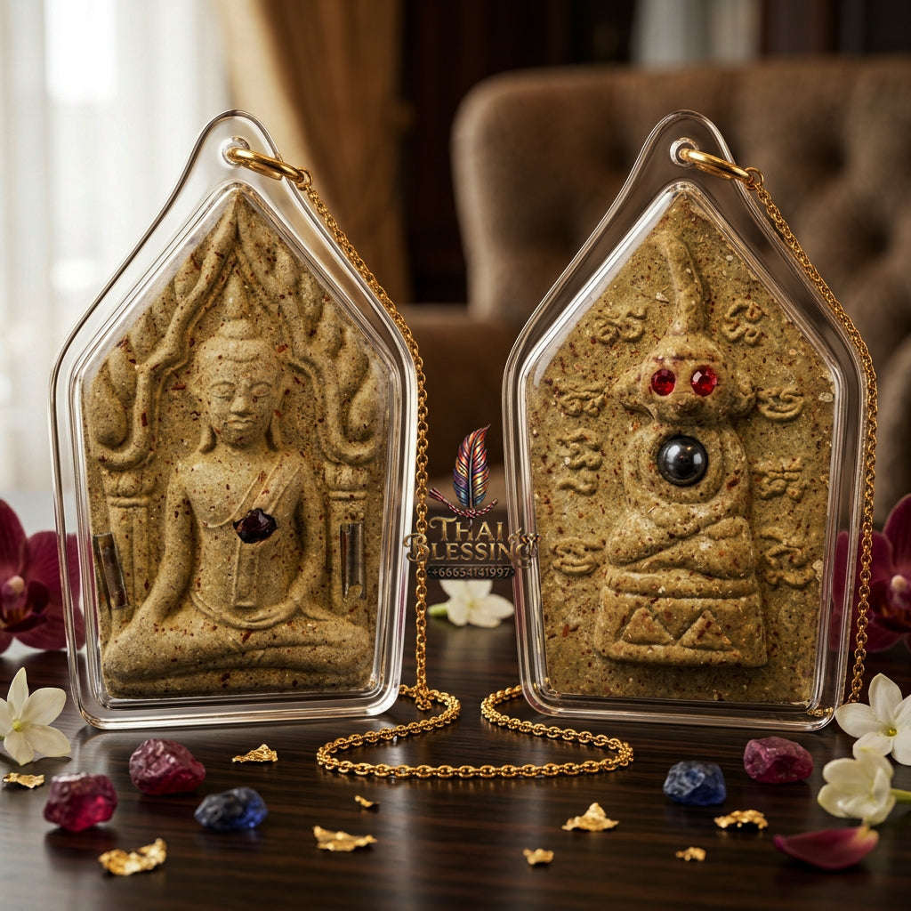 ✨ [The Sovereign of Supreme Khun Phaen with Red-Eyed Ngangk Reverse Masterpiece, Luang Pu Key Mastery & Unshakable Dual-Sovereignty Esoteric Power Thai Blessing Co By RURUECHA