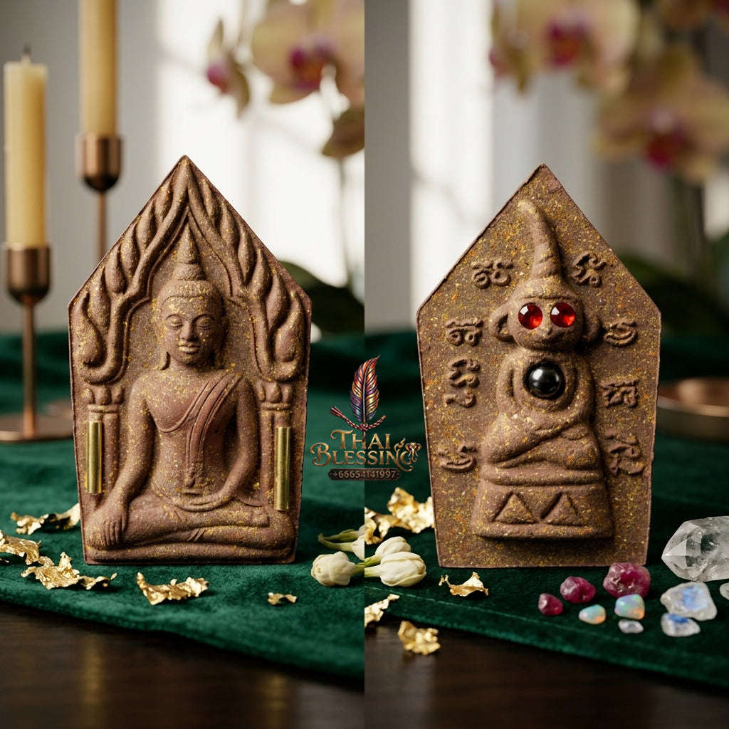✨ [The Sovereign of Supreme Khun Phaen with Red-Eyed Ngangk Reverse Masterpiece, Luang Pu Key Mastery & Unshakable Dual-Sovereignty Esoteric Power Thai Blessing Co By RURUECHA