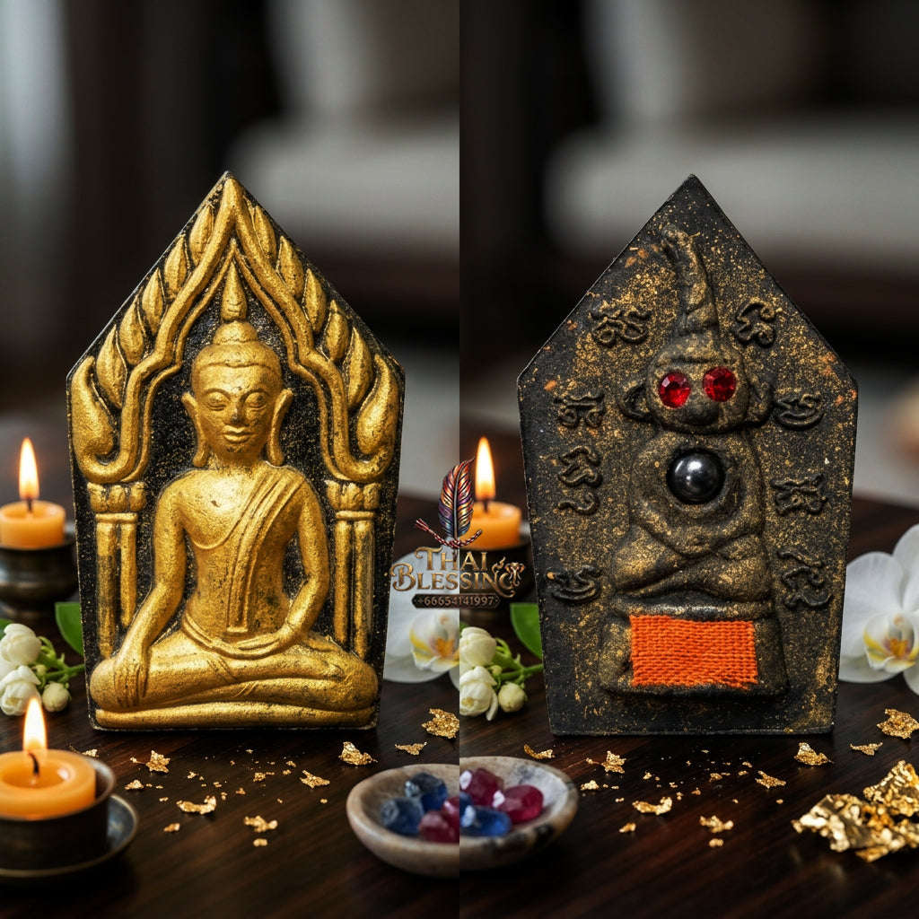 ✨ [The Sovereign of Supreme Khun Phaen with Red-Eyed Ngangk Reverse Masterpiece, Luang Pu Key Mastery & Unshakable Dual-Sovereignty Esoteric Power Thai Blessing Co By RURUECHA