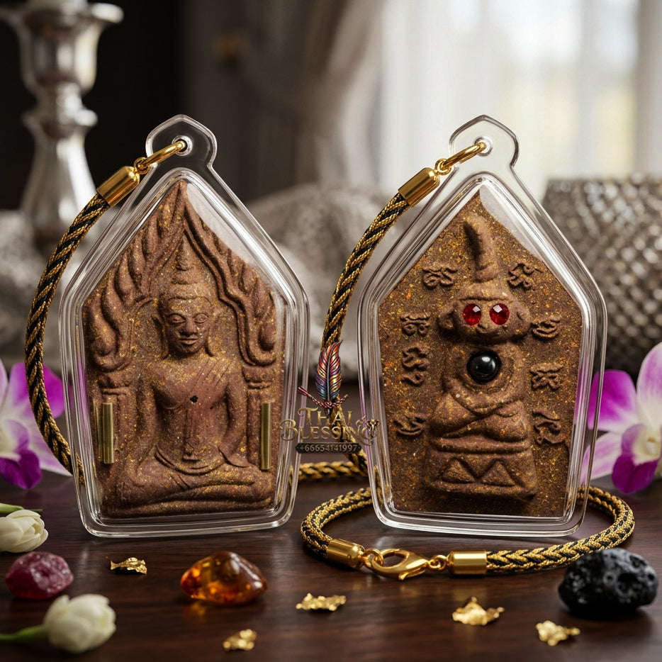 ✨ [The Sovereign of Supreme Khun Phaen with Red-Eyed Ngangk Reverse Masterpiece, Luang Pu Key Mastery & Unshakable Dual-Sovereignty Esoteric Power Thai Blessing Co By RURUECHA