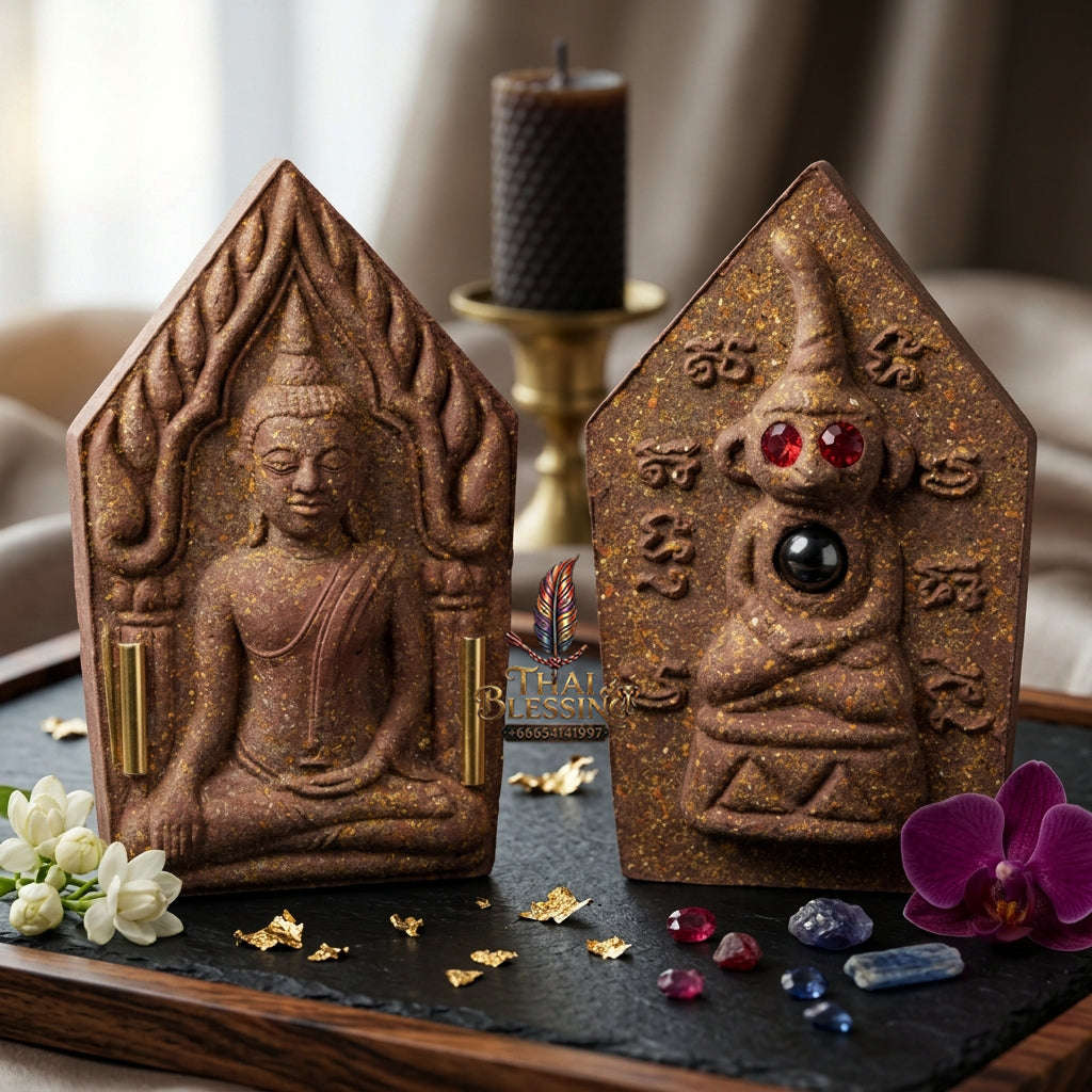 ✨ [The Sovereign of Supreme Khun Phaen with Red-Eyed Ngangk Reverse Masterpiece, Luang Pu Key Mastery & Unshakable Dual-Sovereignty Esoteric Power Thai Blessing Co By RURUECHA