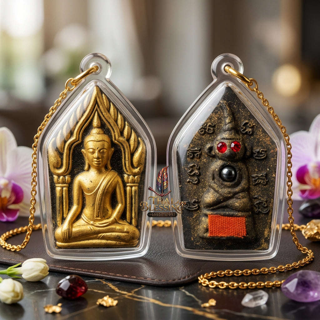 ✨ [The Sovereign of Supreme Khun Phaen with Red-Eyed Ngangk Reverse Masterpiece, Luang Pu Key Mastery & Unshakable Dual-Sovereignty Esoteric Power Thai Blessing Co By RURUECHA