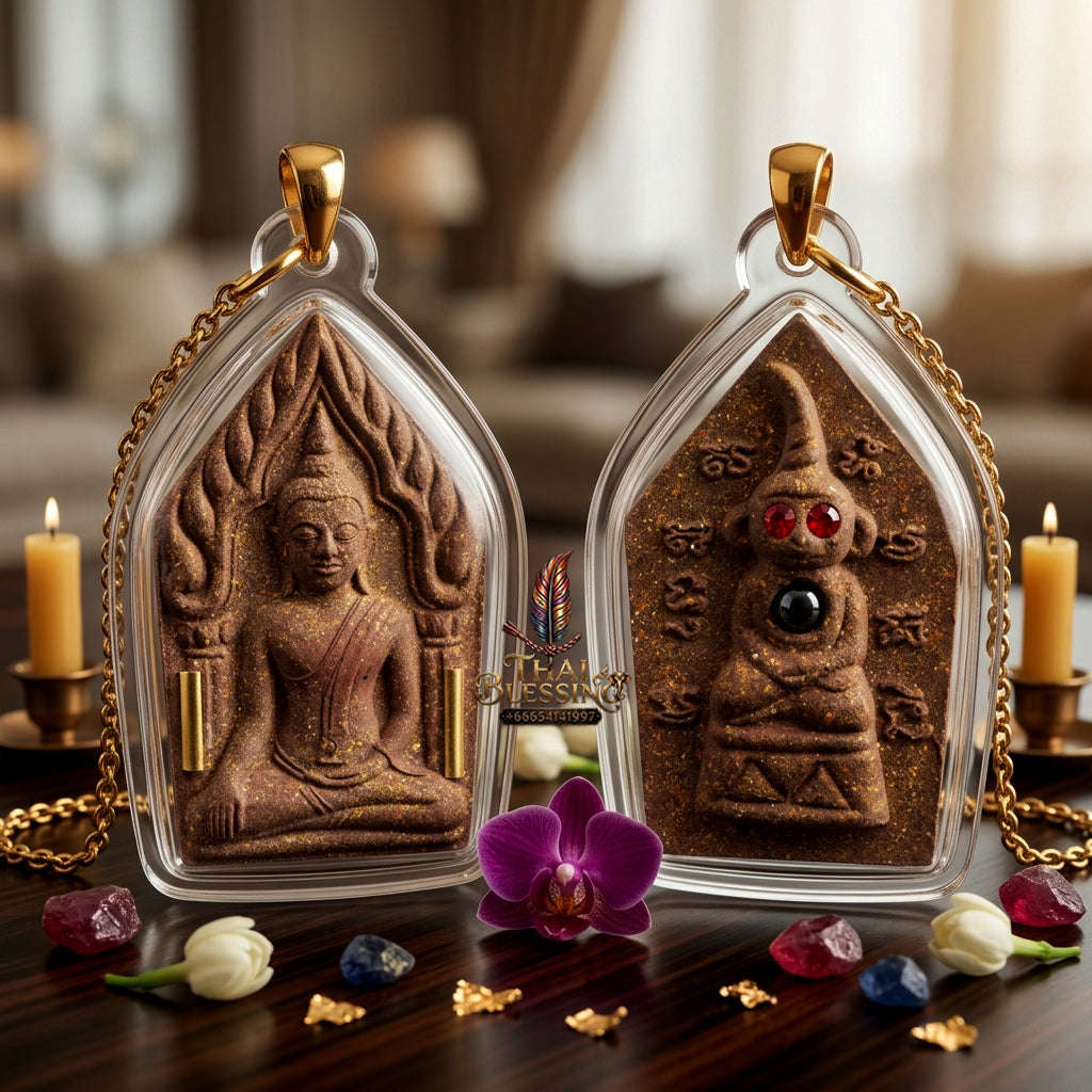✨ [The Sovereign of Supreme Khun Phaen with Red-Eyed Ngangk Reverse Masterpiece, Luang Pu Key Mastery & Unshakable Dual-Sovereignty Esoteric Power Thai Blessing Co By RURUECHA