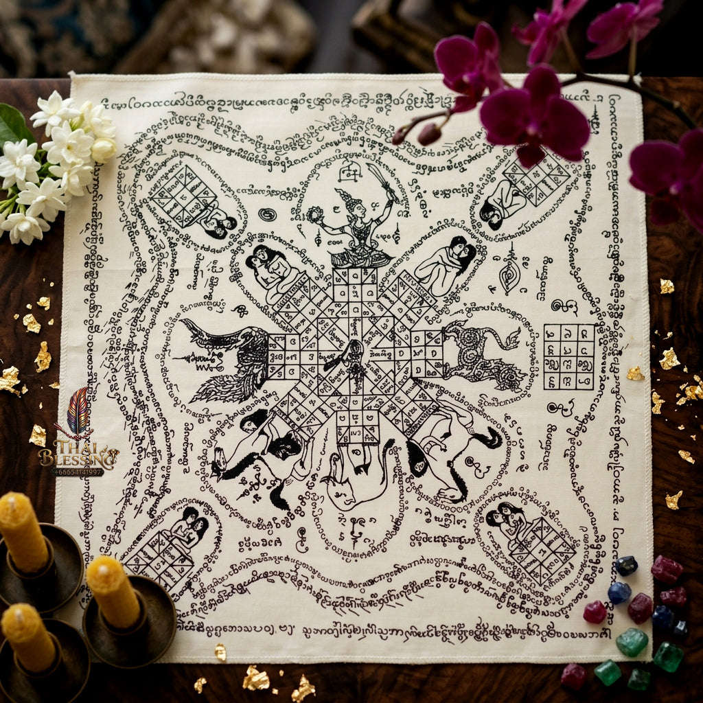 ✨ [The Sovereign of Supreme Lanna-Isan Pra Yant Ma Sep Nang (In Kaeo) Black Edition Masterpiece, Phra-Achan Suphasit Wat Bang Nam Chon Mastery & Unshakable Metta-Sovereignty
