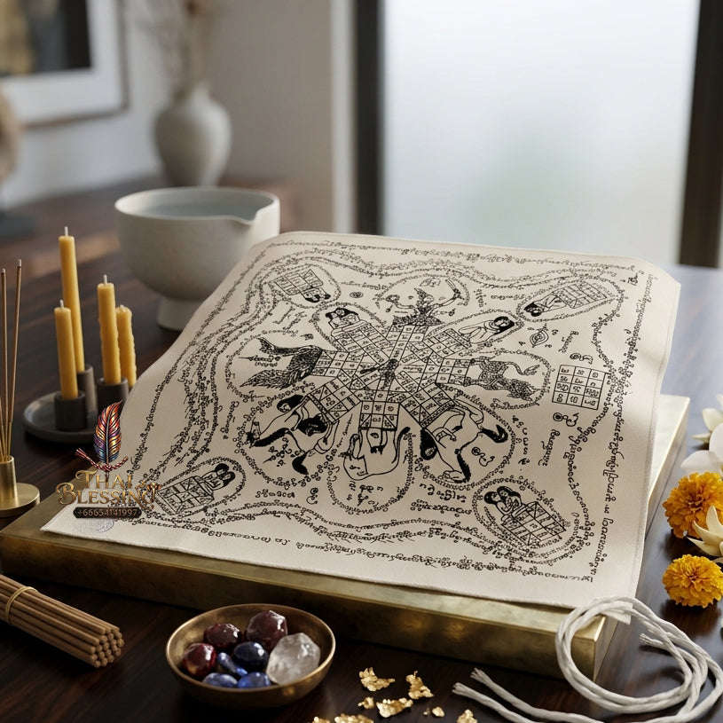 ✨ [The Sovereign of Supreme Lanna-Isan Pra Yant Ma Sep Nang (In Kaeo) Black Edition Masterpiece, Phra-Achan Suphasit Wat Bang Nam Chon Mastery & Unshakable Metta-Sovereignty