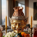 ✨ [The Sovereign of Supreme Lanna-Isan Ruesi Deity Head 3K Tri-Color Plated Masterpiece, Luang Pu Kham Bu Wat Kut Chikhu Mastery & Unshakable Esoteric Wisdom Sovereignty