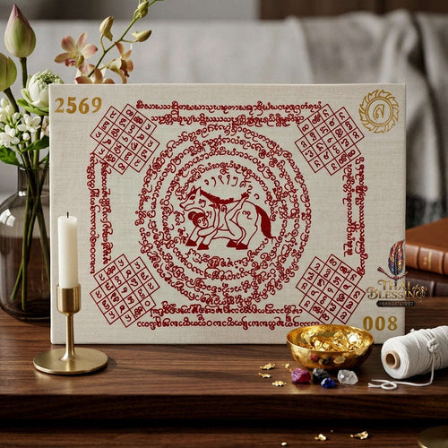 ✨ [The Sovereign of Supreme Lanna Ma Sep Nang White & Red Yantra Cloth, Phra Ajarn Loon Wat Huai Khun Phra Mastery & Unshakable Maha Saneh Sovereignty Thai Blessing Co By RURUECHA