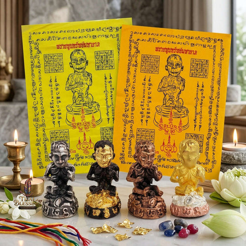 ✨ [The Sovereign of Supreme Lukkrok Phrai Phun Sap Samlit 3K Tri-Color Plated Masterpiece, Khru Ba Subin Sumettho Mastery & Unshakable Wealth Sovereignty Thai Blessing Co By RURUECHA