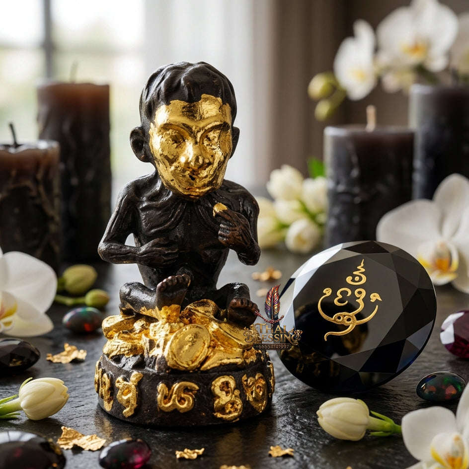 ✨ [The Sovereign of Supreme Lukkrok Phrai Phun Sap Samlit Gold-Face Masterpiece, Khru Ba Subin Sumettho Mastery & Unshakable Wealth Sovereignty Thai Blessing Co By RURUECHA