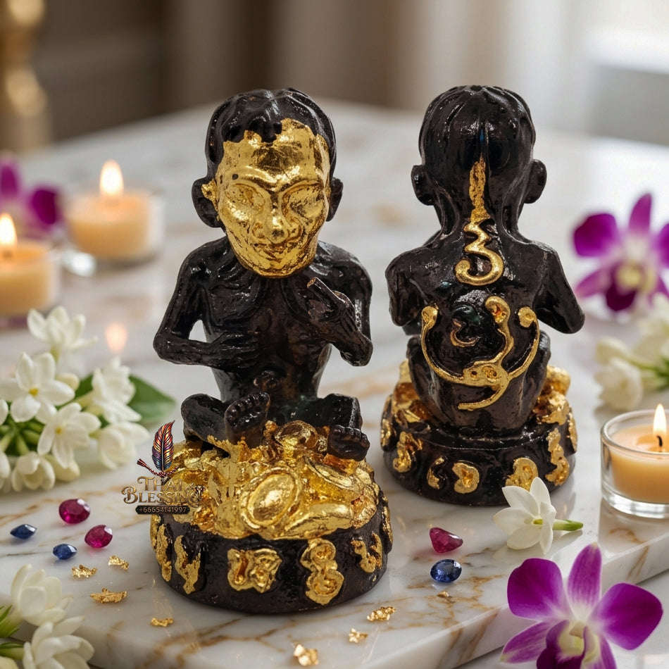 ✨ [The Sovereign of Supreme Lukkrok Phrai Phun Sap Samlit Gold-Face Masterpiece, Khru Ba Subin Sumettho Mastery & Unshakable Wealth Sovereignty Thai Blessing Co By RURUECHA