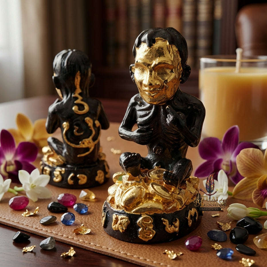 ✨ [The Sovereign of Supreme Lukkrok Phrai Phun Sap Samlit Gold-Face Masterpiece, Khru Ba Subin Sumettho Mastery & Unshakable Wealth Sovereignty Thai Blessing Co By RURUECHA