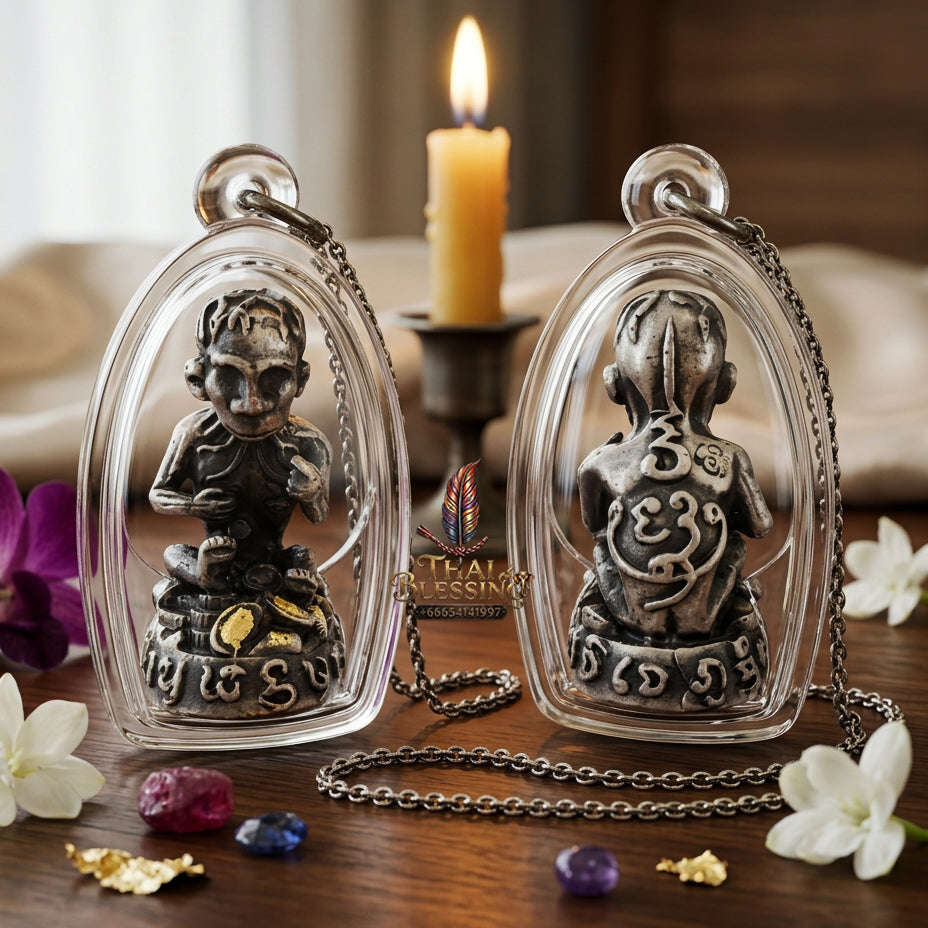 ✨ [The Sovereign of Supreme Lukkrok Phrai Phun Sap Satin-Finished Esoteric Masterpiece, Khru Ba Subin Sumettho Mastery & Unshakable Wealth Sovereignty Thai Blessing Co By RURUECHA