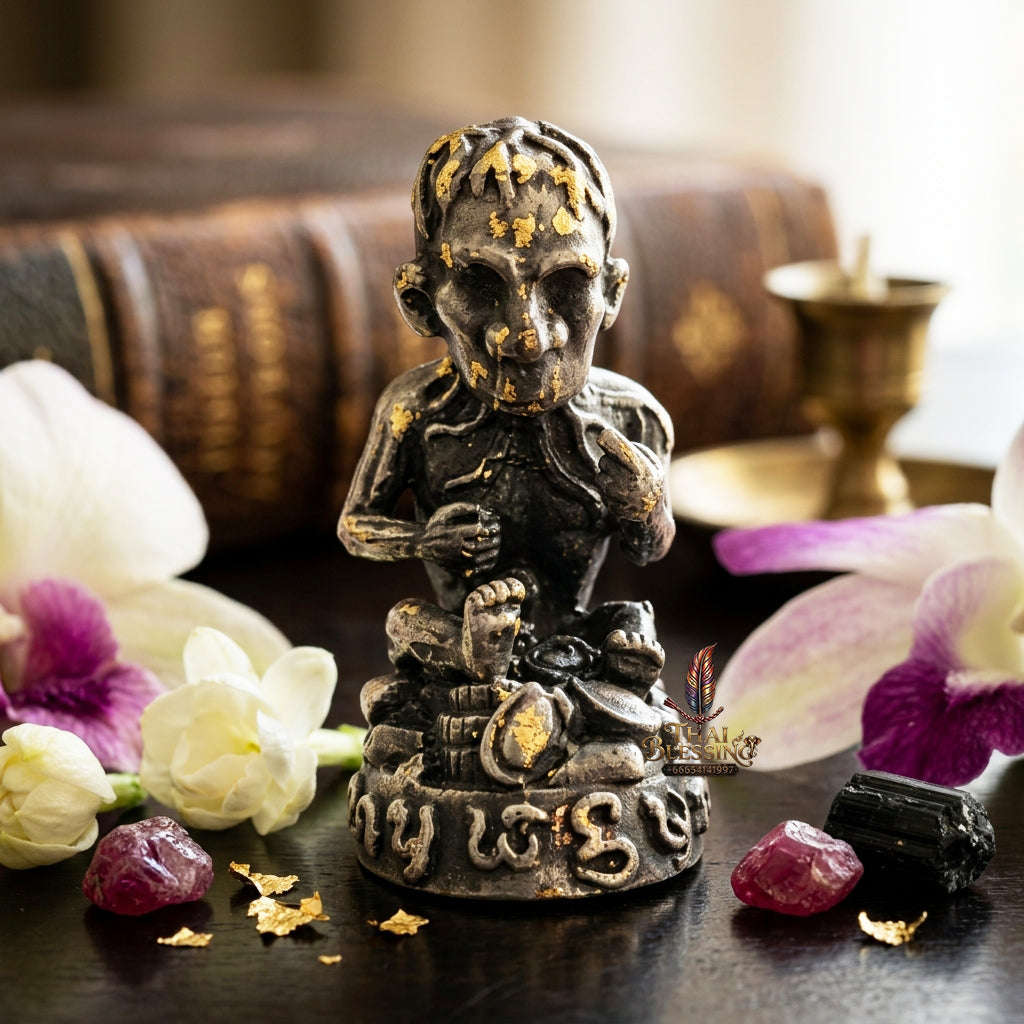 ✨ [The Sovereign of Supreme Lukkrok Phrai Phun Sap Satin-Finished Esoteric Masterpiece, Khru Ba Subin Sumettho Mastery & Unshakable Wealth Sovereignty Thai Blessing Co By RURUECHA