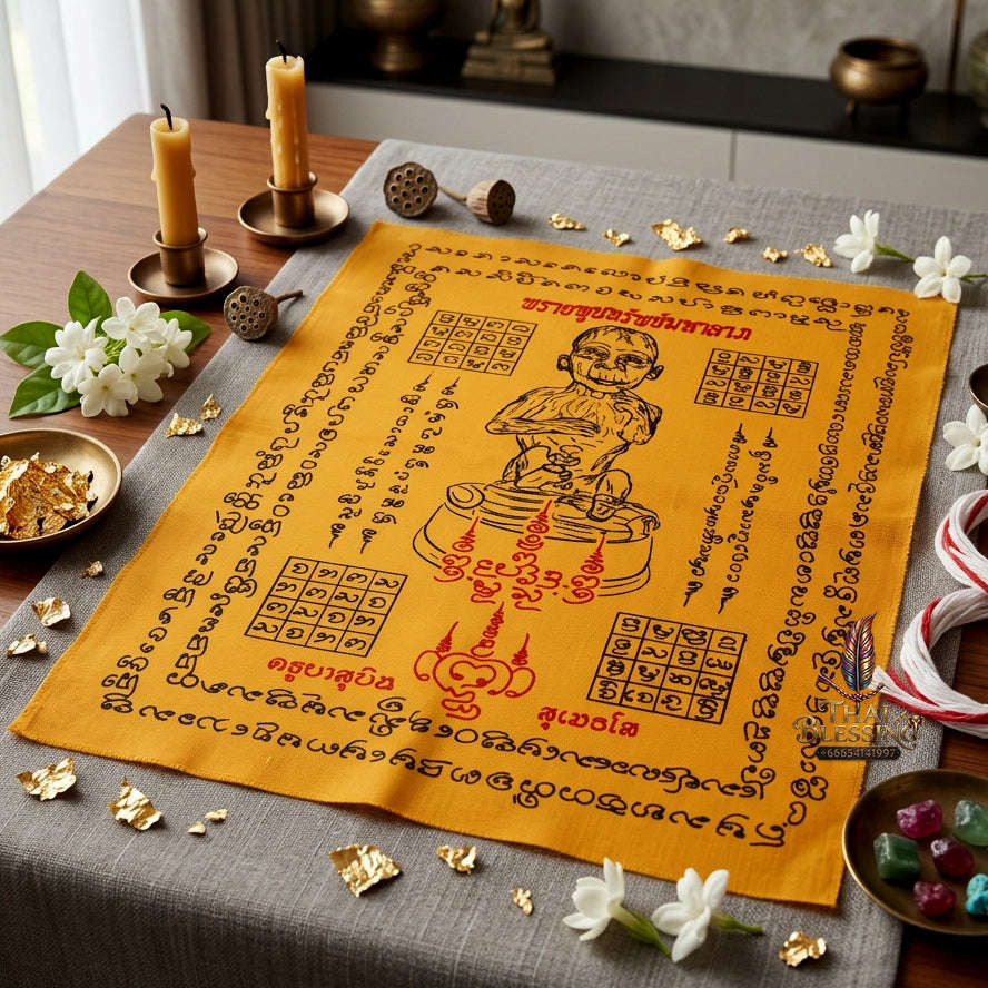 ✨ [The Sovereign of Supreme Lukkrok Phrai Phun Sap Velvet Yantra Cloth Masterpiece, Khru Ba Subin Sumettho Mastery & Unshakable Wealth Sovereignty Thai Blessing Co By RURUECHA