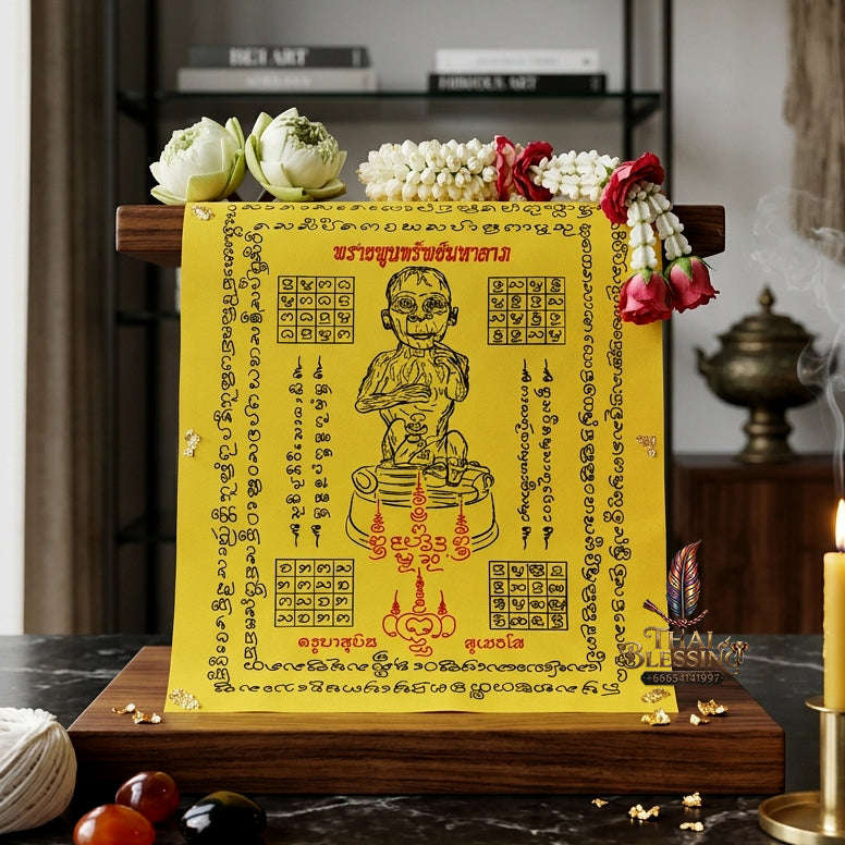 ✨ [The Sovereign of Supreme Lukkrok Phrai Phun Sap Yantra Cloth Masterpiece, Khru Ba Subin Sumettho Mastery & Unshakable Wealth Sovereignty Thai Blessing Co By RURUECHA