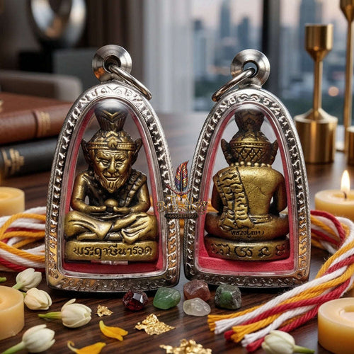✨ [The Sovereign of Supreme Mastery: The 2024 Master-Edition] Sacred "Borom Kru Poo Ruesi Narot" (The Primordial Sage of Esoteric Knowledge) – Special "Satin-Finished Bell-Metal Bronze" Matrix Thai Blessing Co By RURUECHA