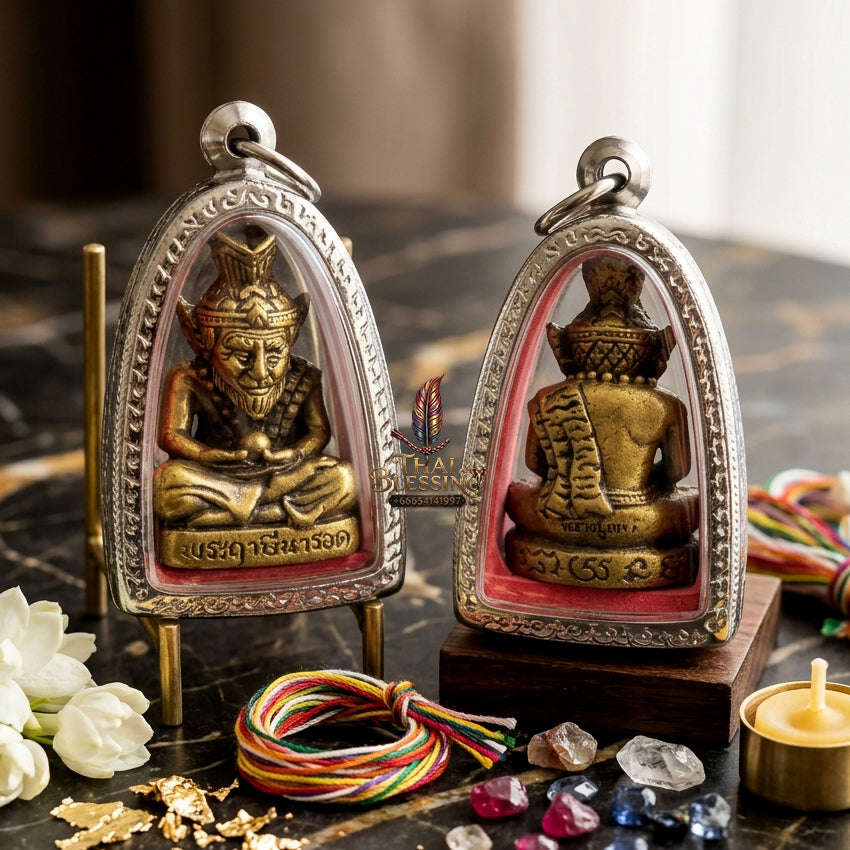 ✨ [The Sovereign of Supreme Mastery: The 2024 Master-Edition] Sacred "Borom Kru Poo Ruesi Narot" (The Primordial Sage of Esoteric Knowledge) – Special "Satin-Finished Bell-Metal Bronze" Matrix Thai Blessing Co By RURUECHA