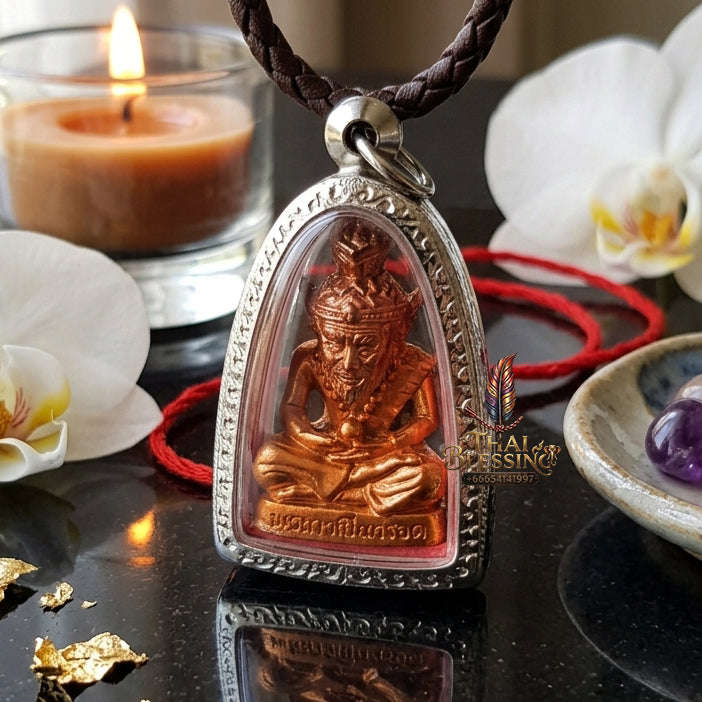 ✨ [The Sovereign of Supreme Mastery: The 2024 "Rainbow-Iridescent" Master-Edition] Sacred "Borom Kru Poo Ruesi Narot" (The Primordial Sage of Esoteric Knowledge) – Special "Satta-Loha Rainbow-Finish" Matrix Thai Blessing Co By RURUECHA