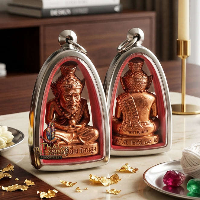 ✨ [The Sovereign of Supreme Mastery: The 2024 "Rainbow-Iridescent" Master-Edition] Sacred "Borom Kru Poo Ruesi Narot" (The Primordial Sage of Esoteric Knowledge) – Special "Satta-Loha Rainbow-Finish" Matrix Thai Blessing Co By RURUECHA