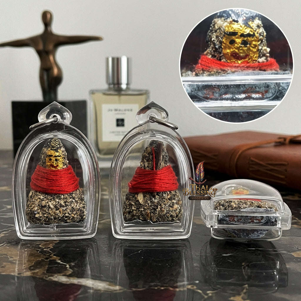 ✨ [The Sovereign of Supreme Necromantic Kumarn Thong Mastery, Cemetery Earth & Coffin-Nail Alchemy & Unshakable Wealth-Protection Sovereignty:  "Kumarn Thong Phong Artharn Tapu Artharn Thai Blessing Co By RURUECHA