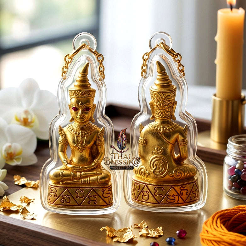 ✨ [The Sovereign of Supreme Ngang Taewamon Occult-Bronze Alchemy, Ajarn Nankong Lanna Mastery & Unshakable Maha Sanaeh-Commerce Sovereignty: Phra Ngang Taewamon (Occult Bronze Alloy Coated with Gold Edition, Size 3.8 x 1.9 cm) Thai Blessing Co