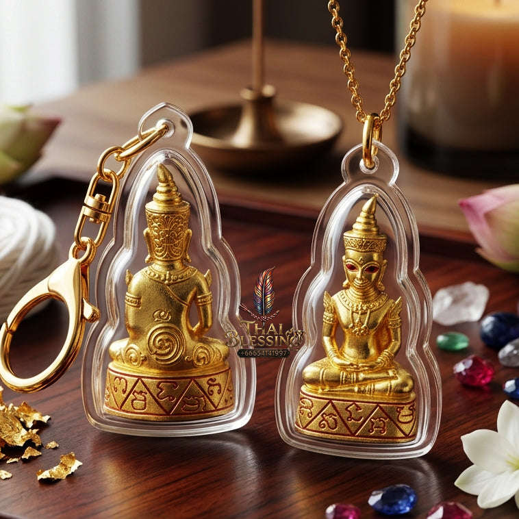 ✨ [The Sovereign of Supreme Ngang Taewamon Occult-Bronze Alchemy, Ajarn Nankong Lanna Mastery & Unshakable Maha Sanaeh-Commerce Sovereignty: Phra Ngang Taewamon (Occult Bronze Alloy Coated with Gold Edition, Size 3.8 x 1.9 cm) Thai Blessing Co