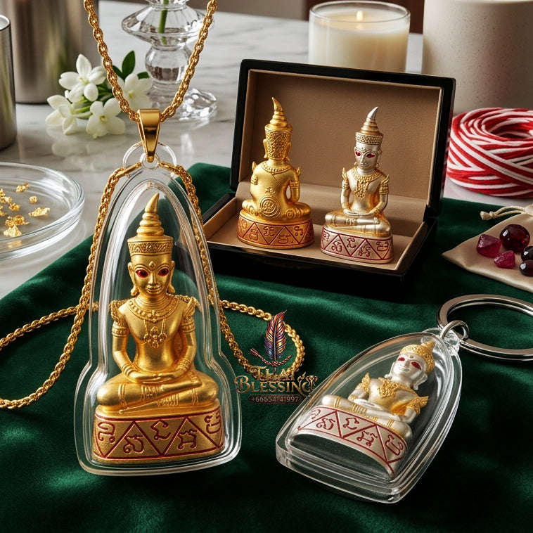 ✨ [The Sovereign of Supreme Ngang Taewamon Occult-Bronze Alchemy, Ajarn Nankong Lanna Mastery & Unshakable Maha Sanaeh-Commerce Sovereignty: Phra Ngang Taewamon (Occult Bronze Alloy Coated with Gold Edition, Size 3.8 x 1.9 cm) Thai Blessing Co