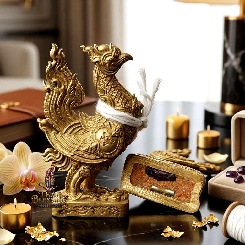 ✨ [The Sovereign of Supreme Phaya Kaifa Maha Lap Golden Brass Masterpiece, Luang Pu Chao Wat Huai Lam Yai Mastery & Unshakable Wealth Sovereignty Thai Blessing Co By RURUECHA