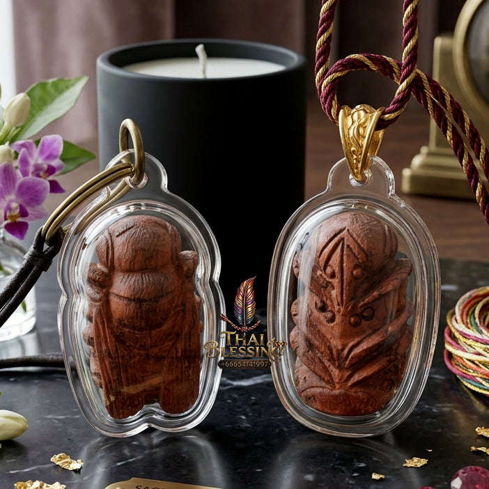 ✨ [The Sovereign of Supreme Phaya Maeng Phu Chom Duang Red Padauk Wood Edition, Ajarn Nan Boon Mahamon Sitthachan Mastery & Unshakable Wealth-Sanaeh Sovereignty: Thai Blessing Co By RURUECHA