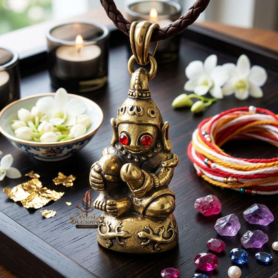 ✨ [The Sovereign of Supreme Phaya Ngang Lueng Thong Golden Brass Masterpiece, Khru Ba Subin Sumetho Mastery & Unshakable Magnetism Sovereignty Thai Blessing Co By RURUECHA